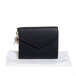 Pre Owned Dior Black Leather Diorissimo Envelope Wallet