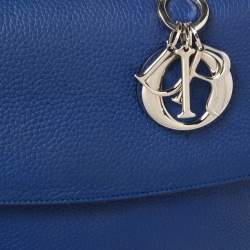 Pre Owned Dior Blue Leather Small Be Dior Flap Top Handle Bag