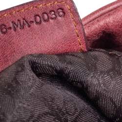 Pre Owned حقيبة كتف ديور سادل مزدوج جلد عنابية  