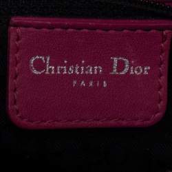 مملوكة مسبقًا Dior Pink Cannage Suede And Leather Medium Lady Dior Tote