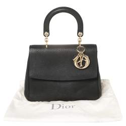 Pre Owned Dior Black Leather Small Be Dior Flap Top Handle Bag
