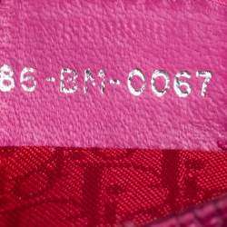 Pre Owned Dior Pink Cannage Quilted Nylon Drawstring Bucket Bag