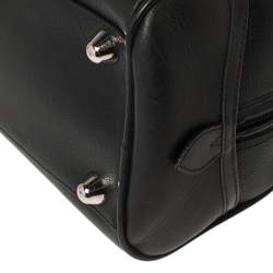 Pre Owned Dior Black Leather Gambler Dice Bowler Bag