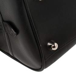 Pre Owned Dior Black Leather Gambler Dice Bowler Bag