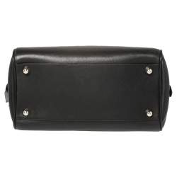 Pre Owned Dior Black Leather Gambler Dice Bowler Bag