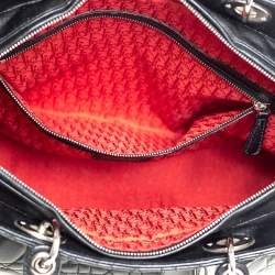 Pre Owned Dior Black Quilted Leather Soft Lady Dior Tote