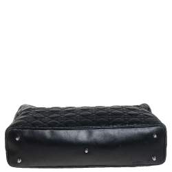 Pre Owned Dior Black Quilted Leather Soft Lady Dior Tote