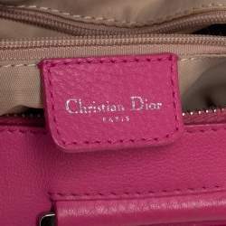 Pre Owned Dior Pink/Beige Diorissimo Canvas Small Boston Bag