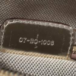 Pre Owned حقيبة بوسطن كريستيان ديور جلد أوبليك ذهبي ميتاليك منقوش