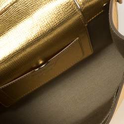 Pre Owned حقيبة كلتش ديور ديورافر جلد ذهبي