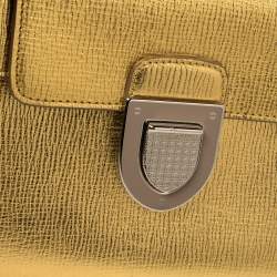 Pre Owned حقيبة كلتش ديور ديورافر جلد ذهبي