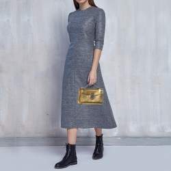 Pre Owned حقيبة كلتش ديور ديورافر جلد ذهبي