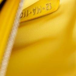 مملوكة مسبقًا Dior Yellow Cannage Leather Lady Dior Wallet on Chain