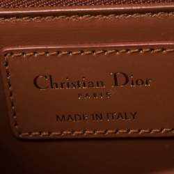 مملوكة مسبقًا حقيبة كتف ديور قلاب 30 مونتيغن جلد بني