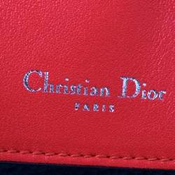 Pre Owned Dior Blue Leather Small Be Dior Flap Top Handle Bag