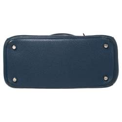 Pre Owned Dior Blue Leather Small Be Dior Flap Top Handle Bag