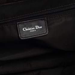 Pre Owned Dior Brown Monogram Coated Canvas and Velvet Romantique Trotter Flap Bag