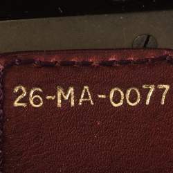 مملوكة مسبقًا Dior Dark Red Woven Leather Limited Edition Samourai Armour Frame Bag