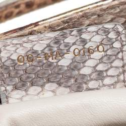 Pre Owned Dior Gold Python Large Lady Dior Tote