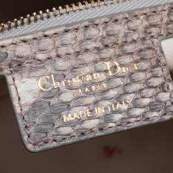 Pre Owned Dior Gold Python Large Lady Dior Tote