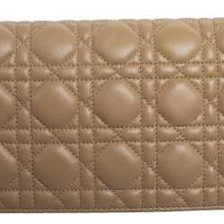 مملوكة مسبقًا محفظة ديور غطاء بطية جلد ايريدسنت كاناج بيج