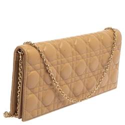 مملوكة مسبقًا محفظة ديور غطاء بطية جلد ايريدسنت كاناج بيج