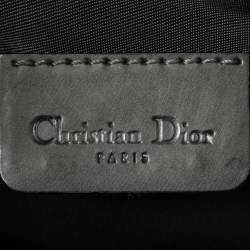 Pre Owned Dior Silver Oblique Matte Leather Saddle Bag