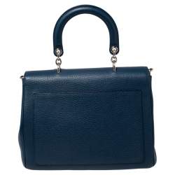 مملوكة مسبقًا Dior Blue Leather Large Be Dior Flap Top Handle Bag