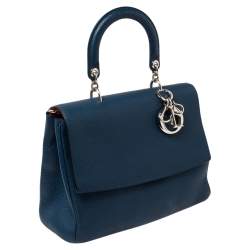 مملوكة مسبقًا Dior Blue Leather Large Be Dior Flap Top Handle Bag