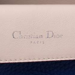 Pre Owned Dior Blue Leather Mini Be Dior Top Handle Bag