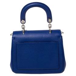 Pre Owned Dior Blue Leather Mini Be Dior Top Handle Bag