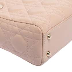 مملوكة مسبقًا حقيبة يد توتس ديور ليدي ديور ميني جلد وردي فاتح