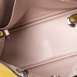 مملوكة مسبقًا Dior Yellow Leather Medium Diorissimo Shopper Tote