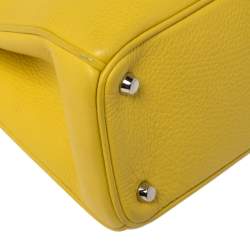 مملوكة مسبقًا Dior Yellow Leather Medium Diorissimo Shopper Tote