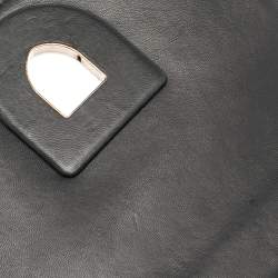 Pre Owned Dior Green Crinkled Patent Leather Diorama Shoulder Bag