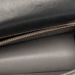 Pre Owned Dior Green Crinkled Patent Leather Diorama Shoulder Bag