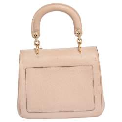 Pre Owned Dior Pink Leather Mini Be Dior Top Handle Bag