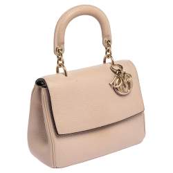 Pre Owned Dior Pink Leather Mini Be Dior Top Handle Bag