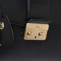 Pre Owned Dior Black Leather New Lock Top Handle Bag