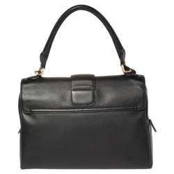 Pre Owned Dior Black Leather New Lock Top Handle Bag