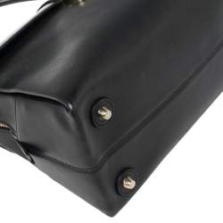 Pre Owned Dior Black Leather New Lock Top Handle Bag