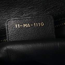 Pre Owned Dior Black Leather New Lock Top Handle Bag
