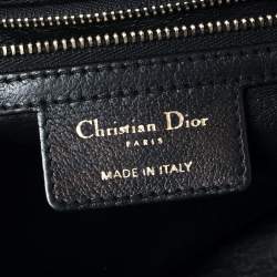 Pre Owned Dior Black Leather New Lock Top Handle Bag