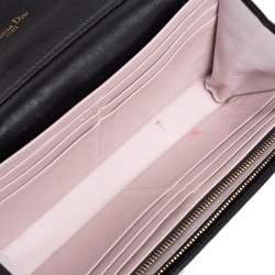 Pre Owned محفظة بسلسلة ديور نيولوك جلد كاناج سوداء  