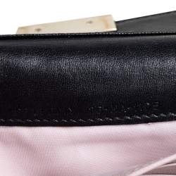 Pre Owned محفظة بسلسلة ديور نيولوك جلد كاناج سوداء  