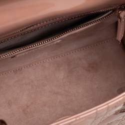 مملوكة مسبقًا حقيبة يد توتس ديور ليدي ديور متوسطة جلد كاناج لامع وردية