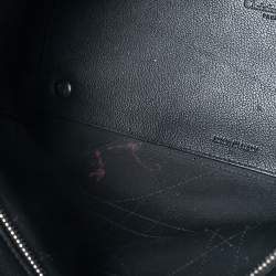 مملوكة مسبقًا حقيبة يد توتس ديور شوبر ليدي ديور جلد كاناج أسود بسلسلة 