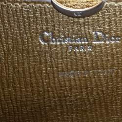 Pre Owned Dior Gold Leather Diorever Top Handle Bag