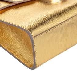 Pre Owned Dior Gold Leather Diorever Top Handle Bag