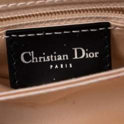 Dior Black/White Brogue Patent Leather Faux Pearl D'Trick Shoulder Bag